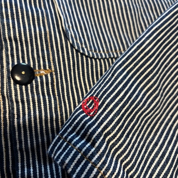Imperfects Size XXL Shepherd's Shirt in Indigo Hickory Stripe Chore Jacket USA - Picture 6 of 12